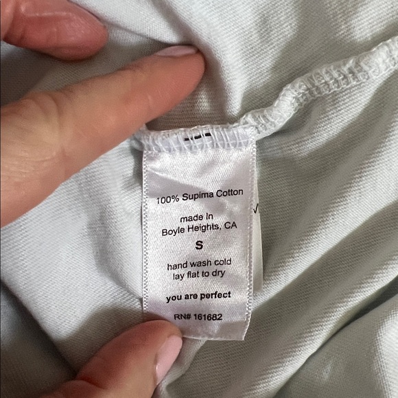 Perfectwhitetee Forest Green and White Tee - Picture 5 of 5